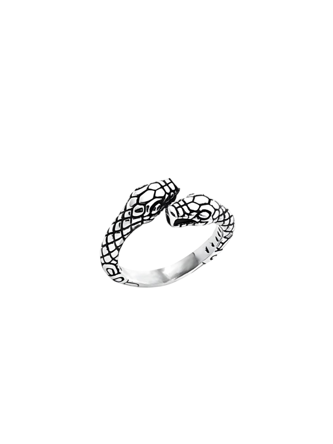 

SUFFIRE Men Silver-Plated Stainless Steel Adjustable Viper Finger Ring