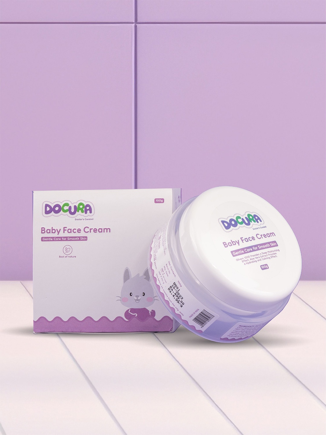 

DOCURA Baby Face Cream Gentle Care For Smooth Skin- 100 g, Purple