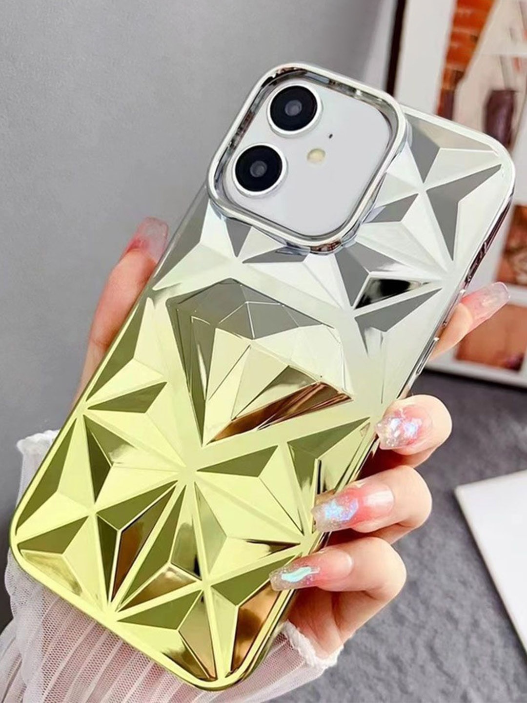 

Luxury Kase Conversational Printed iPhone 12 Back Case Mobile Accessories, Yellow