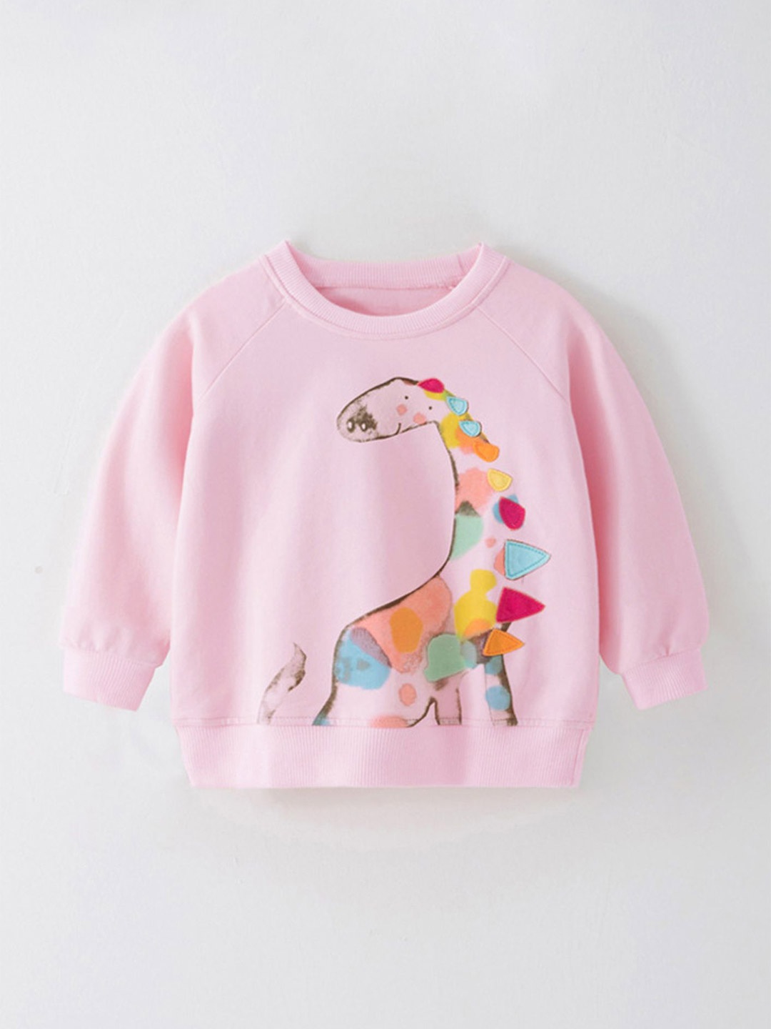 

LULU & SKY Girls Printed Sweatshirt, Pink