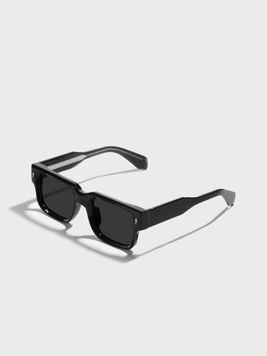 

SAM & MARSHALL Unisex Square Sunglasses with Polarised and UV Protected Lens, Black