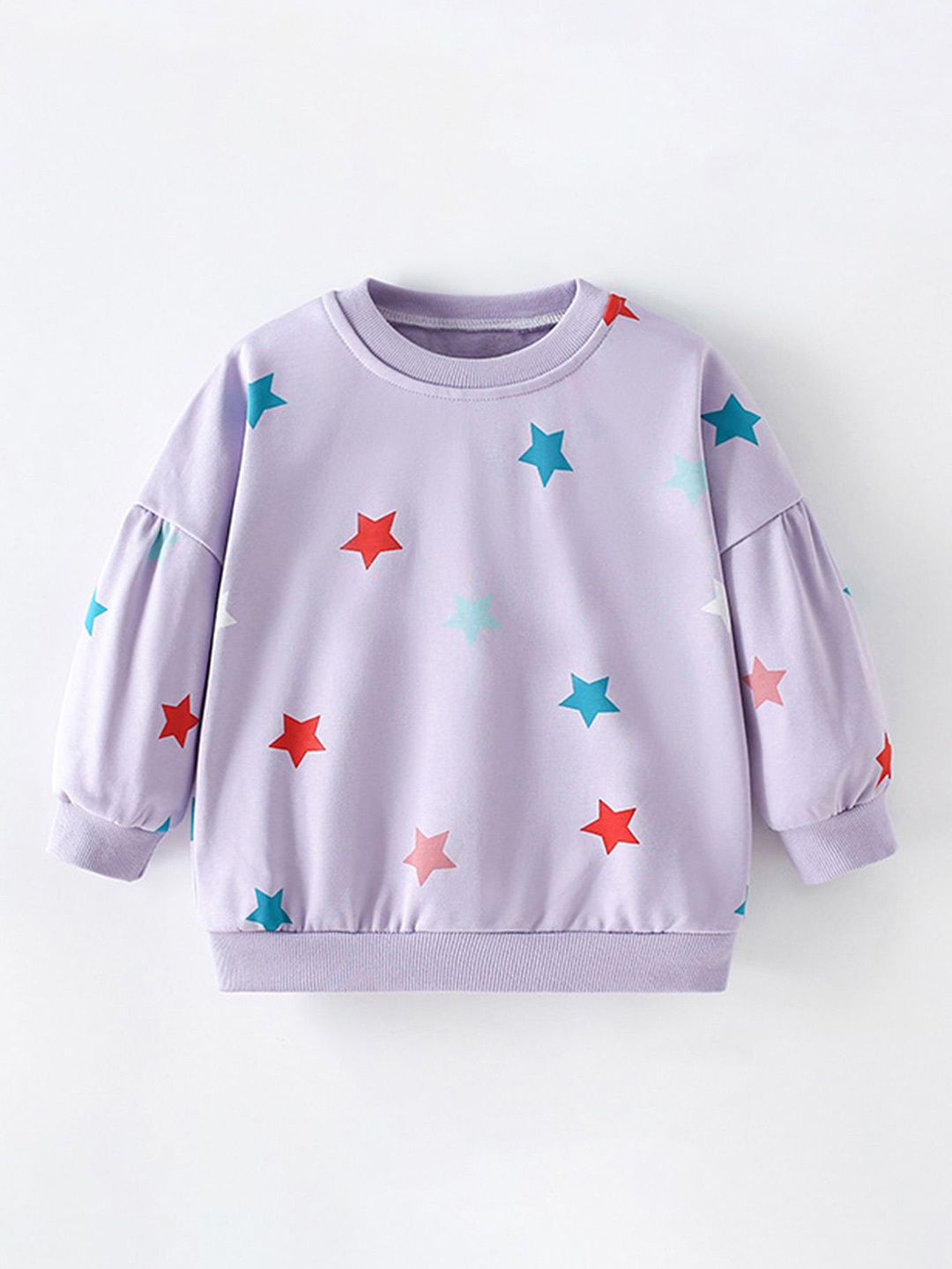 

LULU & SKY Girls Printed Sweatshirt, Purple
