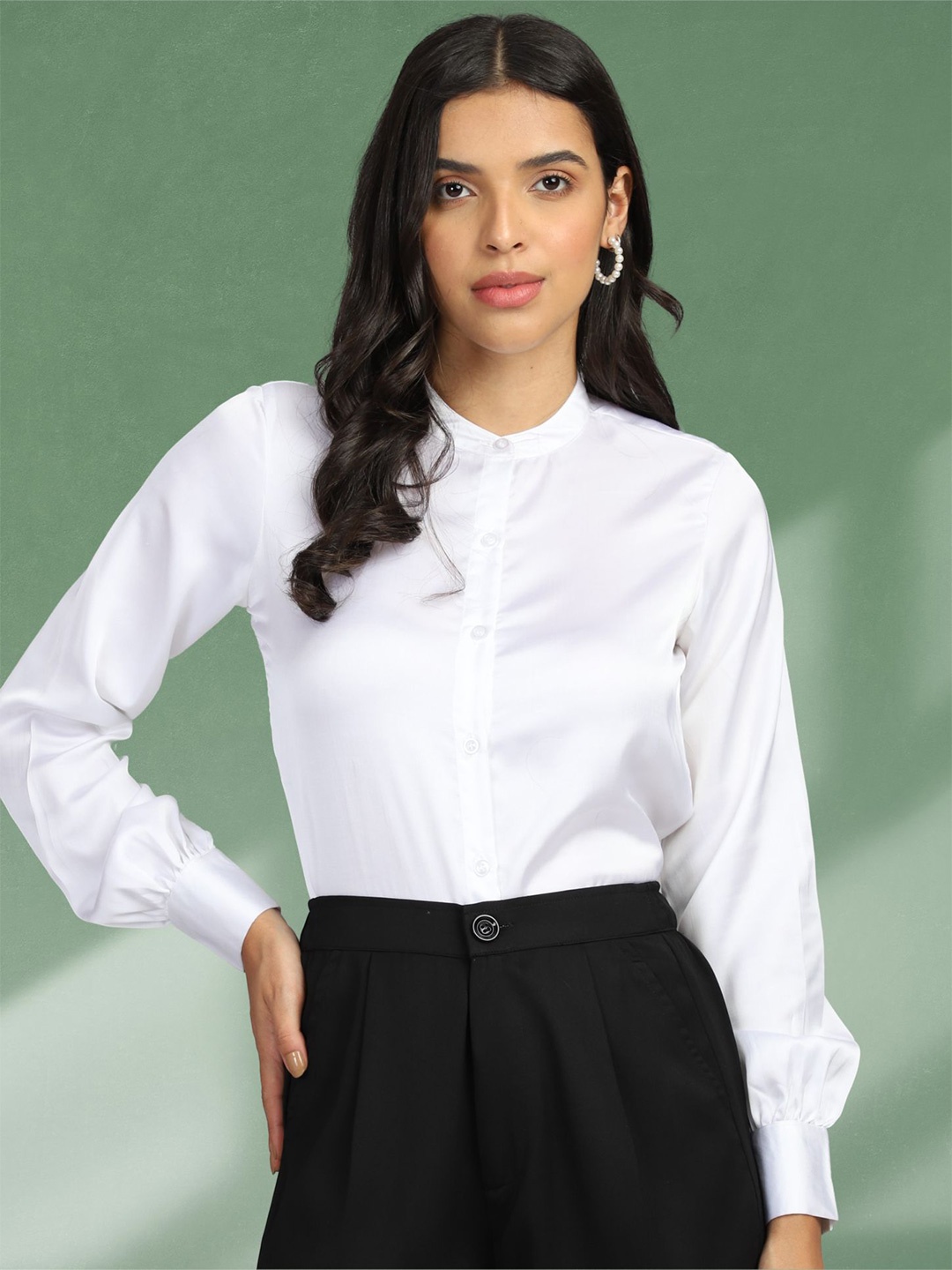

All About You Formals Women Opaque Formal Shirt, White