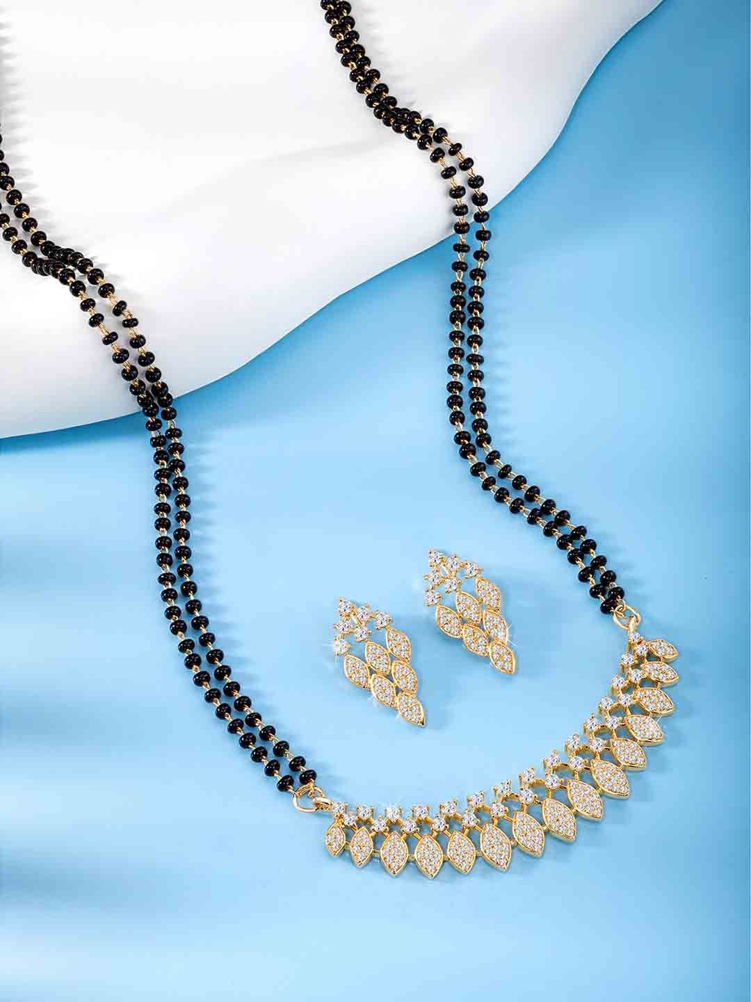 

Peora Gold-Plated Artificial Stones Mangalsutra