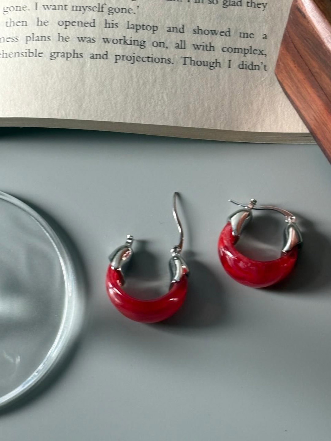 

Niska Artificial Stones Studded Contemporary Studs Earrings, Red