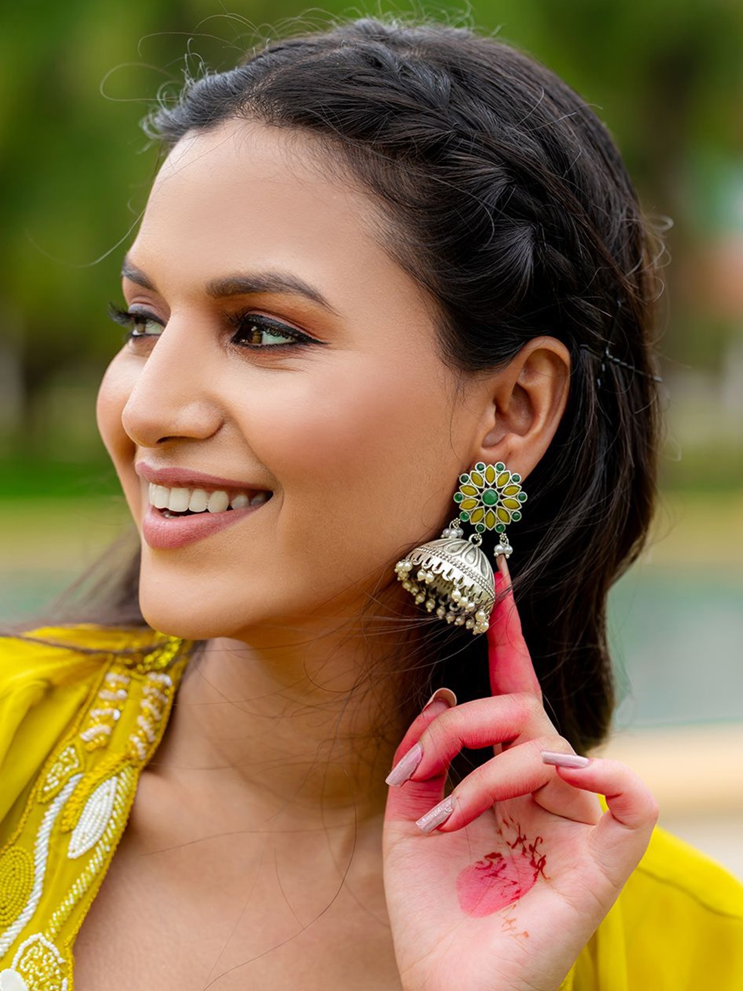 

TOS Classic Jhumkas Earrings, Silver