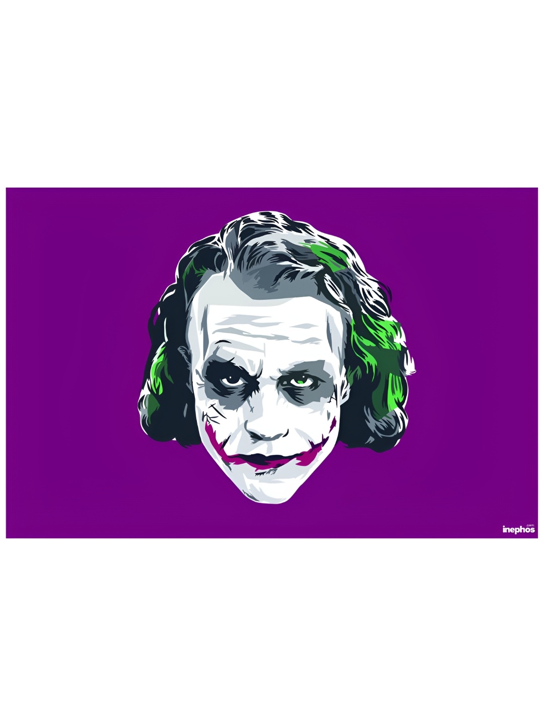 

Inephos Purple & White Joker Printed Wall Poster