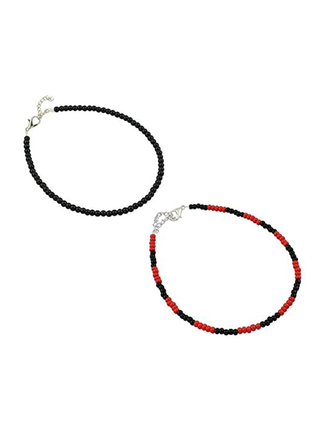 

HIGH TRENDZ 2Pc Oxidised Anklet, Black