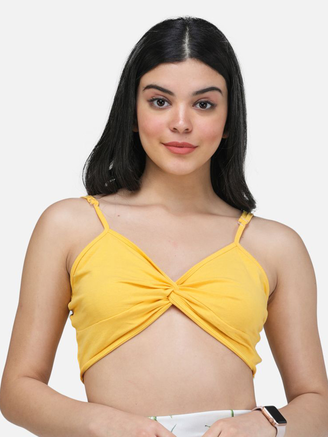 

BAESD Bralette Crop Top, Yellow