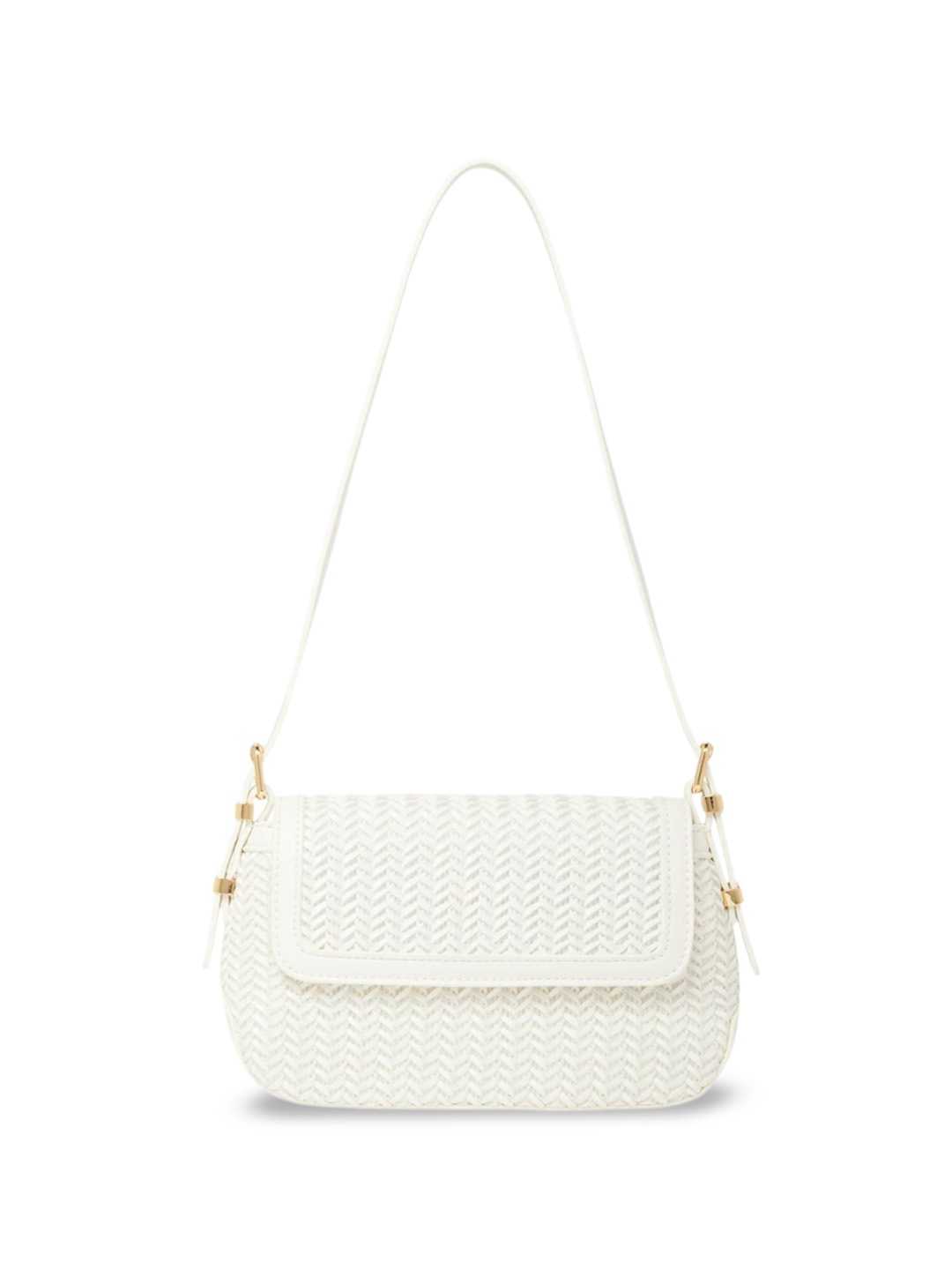 

Forever New Textured PU Half Moon Shoulder Bag, White