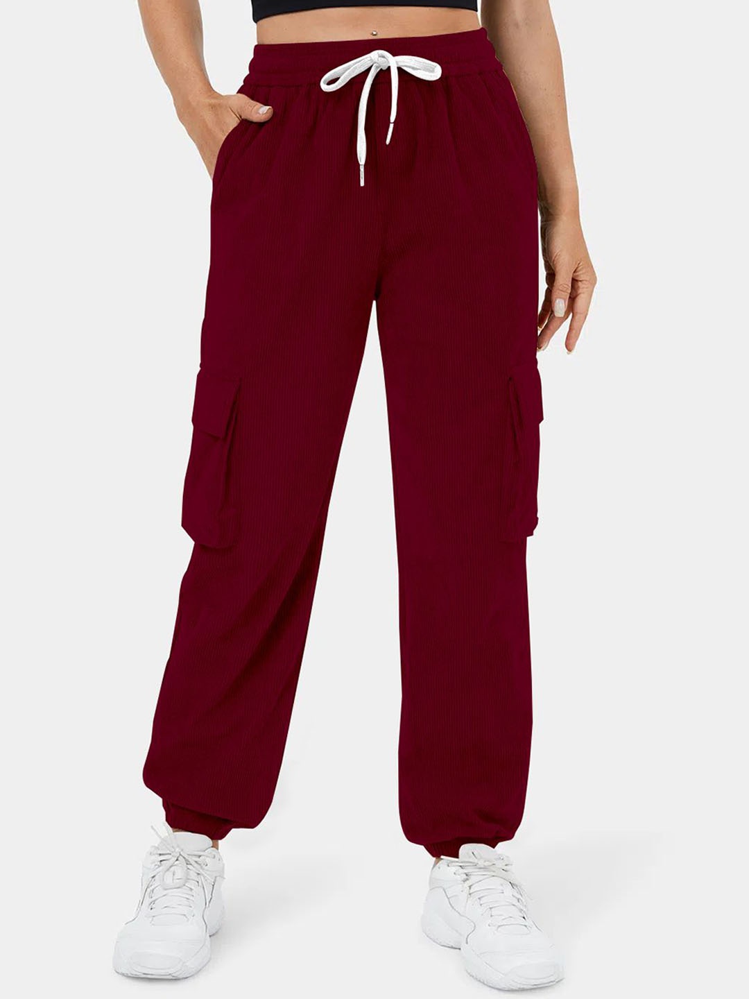 

Kalika Women Loose Fit Trousers, Maroon