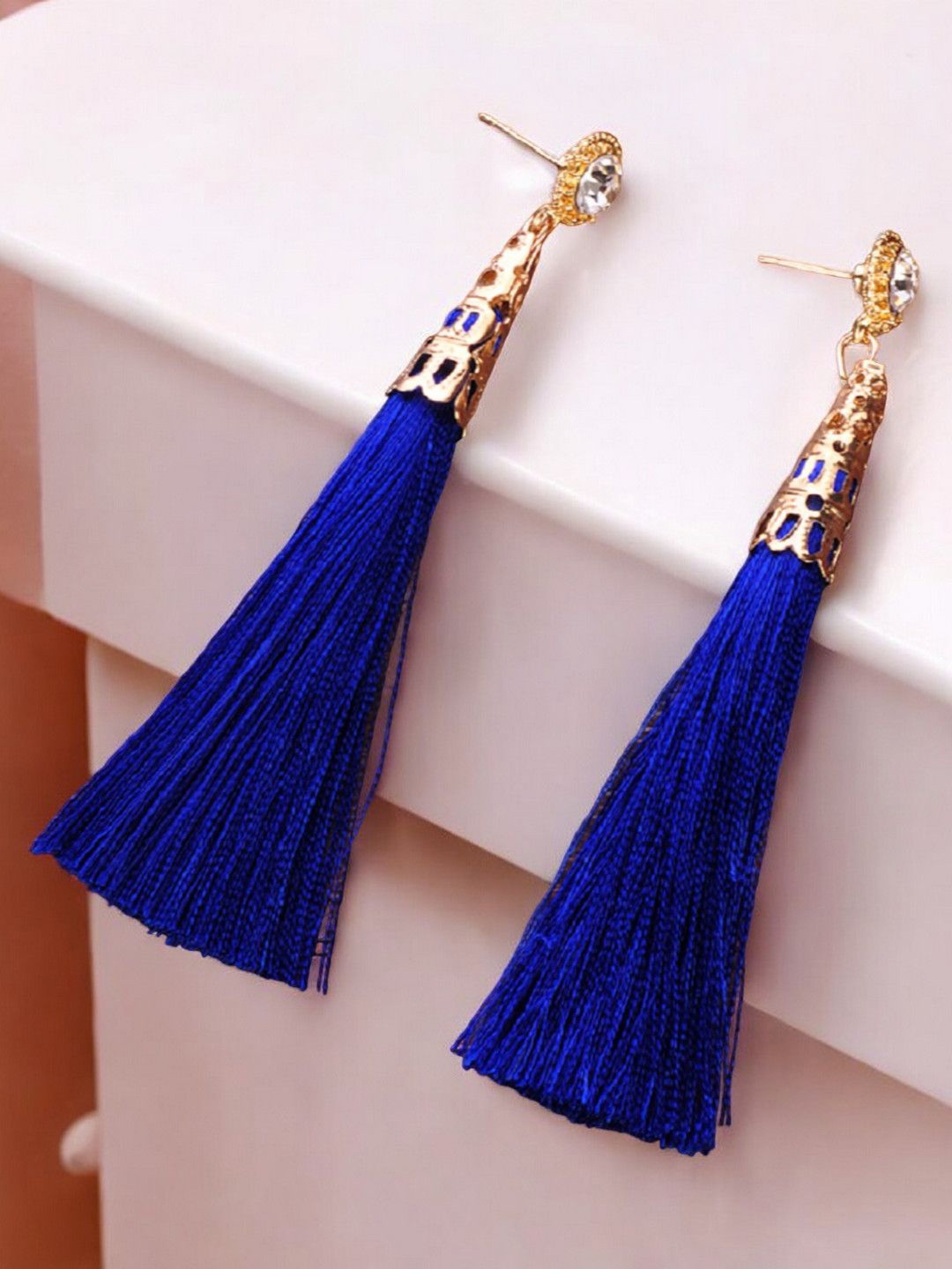 

OOMPH Geometric Drop Earrings, Blue