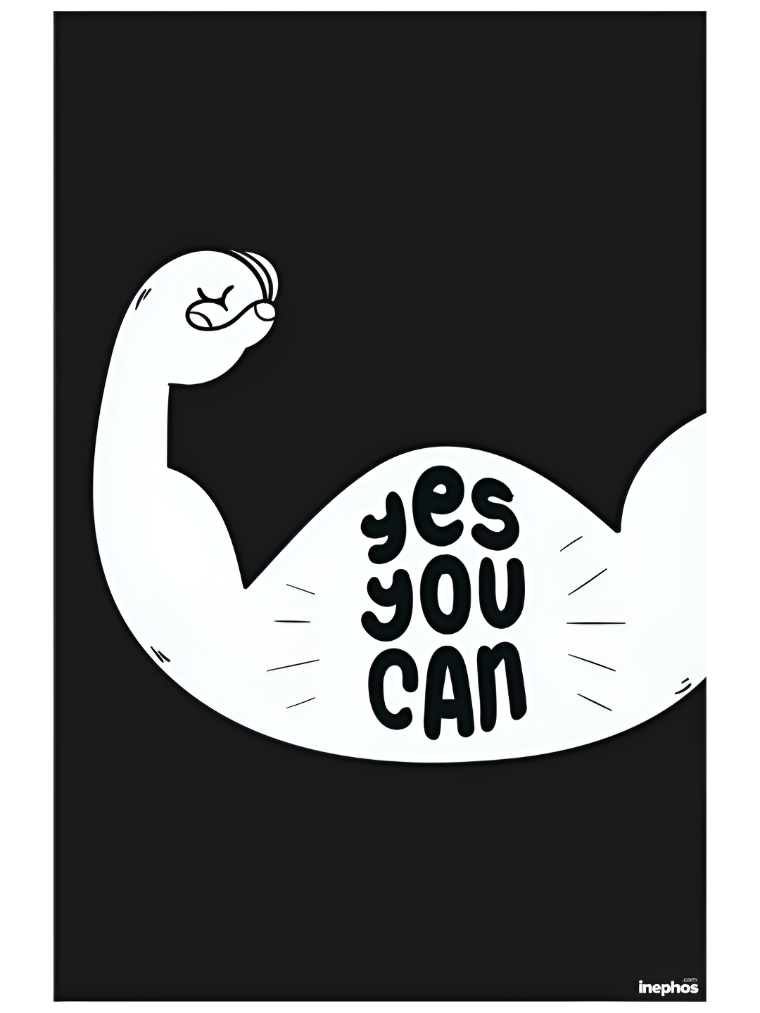 

Inephos White & Black Typography Printed Wall Poster