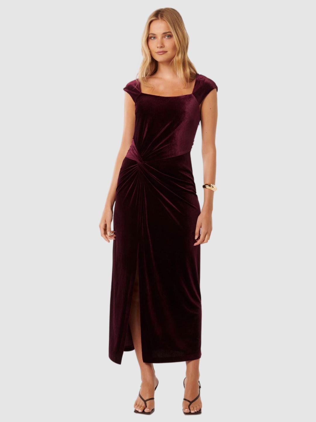 

Forever New Velvet Bodycon Maxi Dress, Maroon