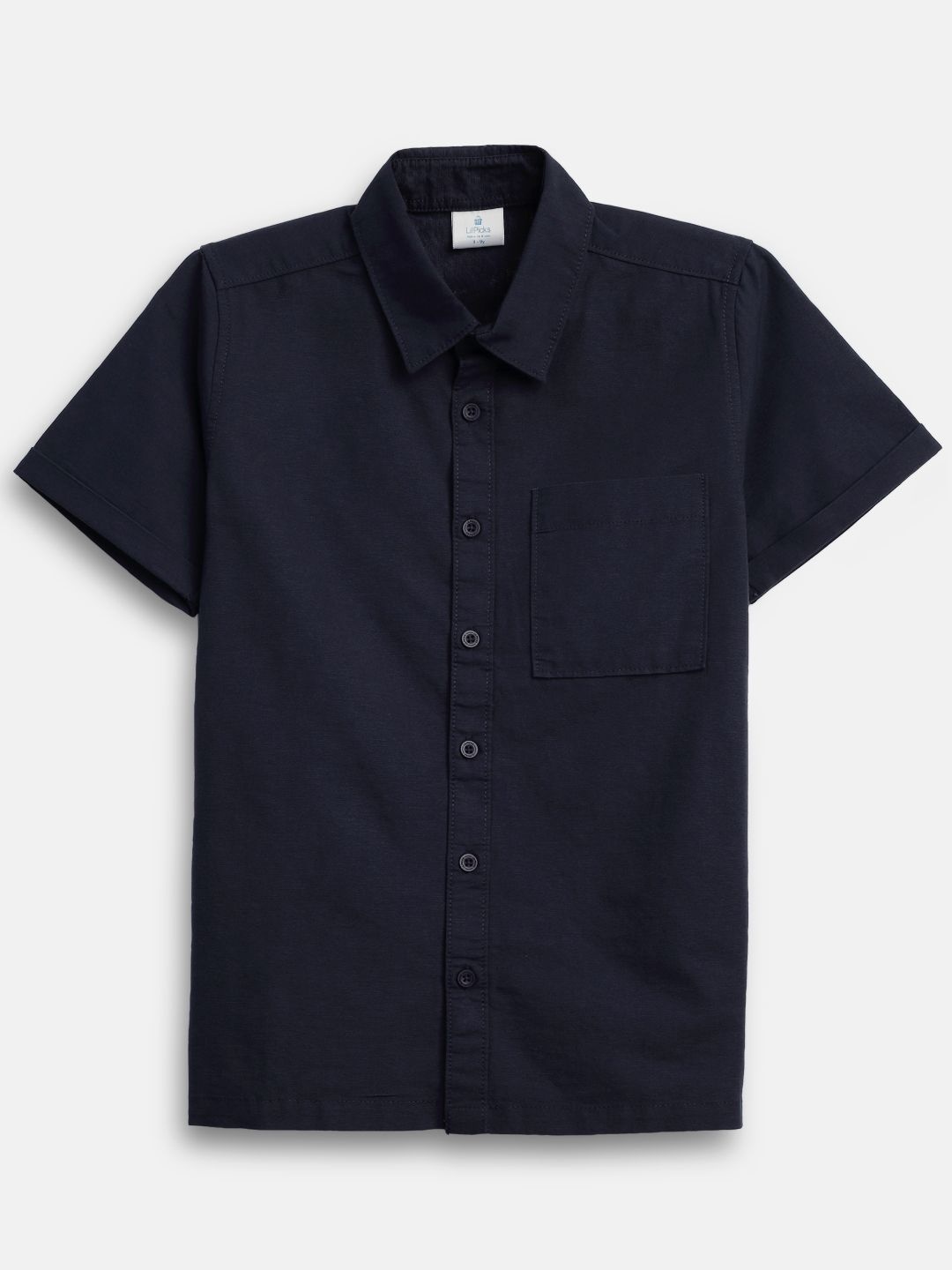 

LilPicks Boys Opaque Casual Shirt, Navy blue