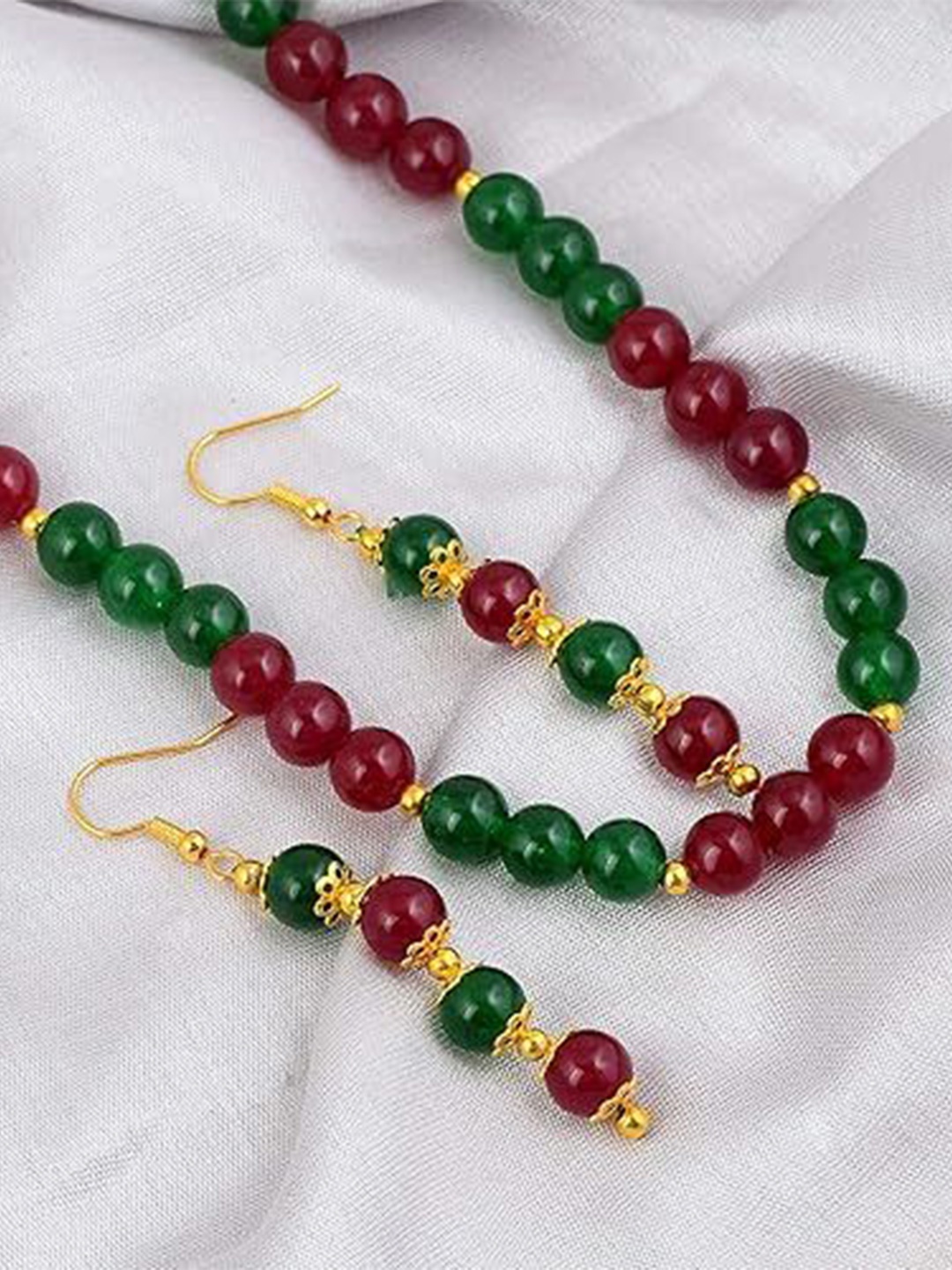 

MEMOIR Emerald & Ruby-Studded Jewellery Set, Gold