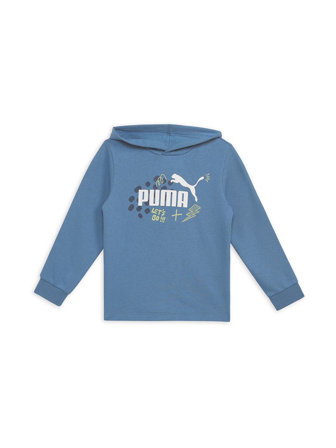 

Puma Kids Printed Cotton Hoodie, Blue