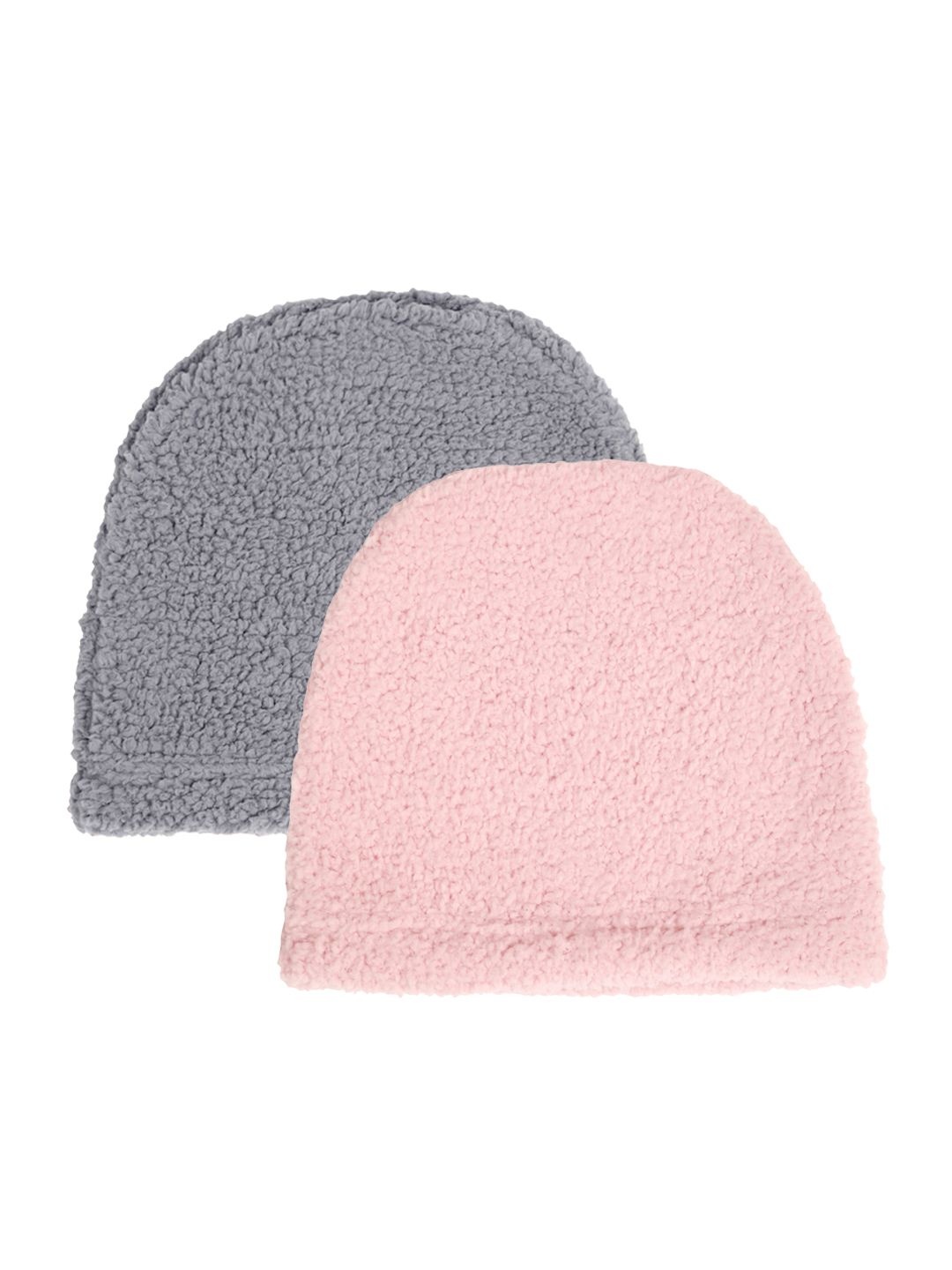 

KLOTTHE Pack Of 2 Men Woollen Beanie Caps, Pink