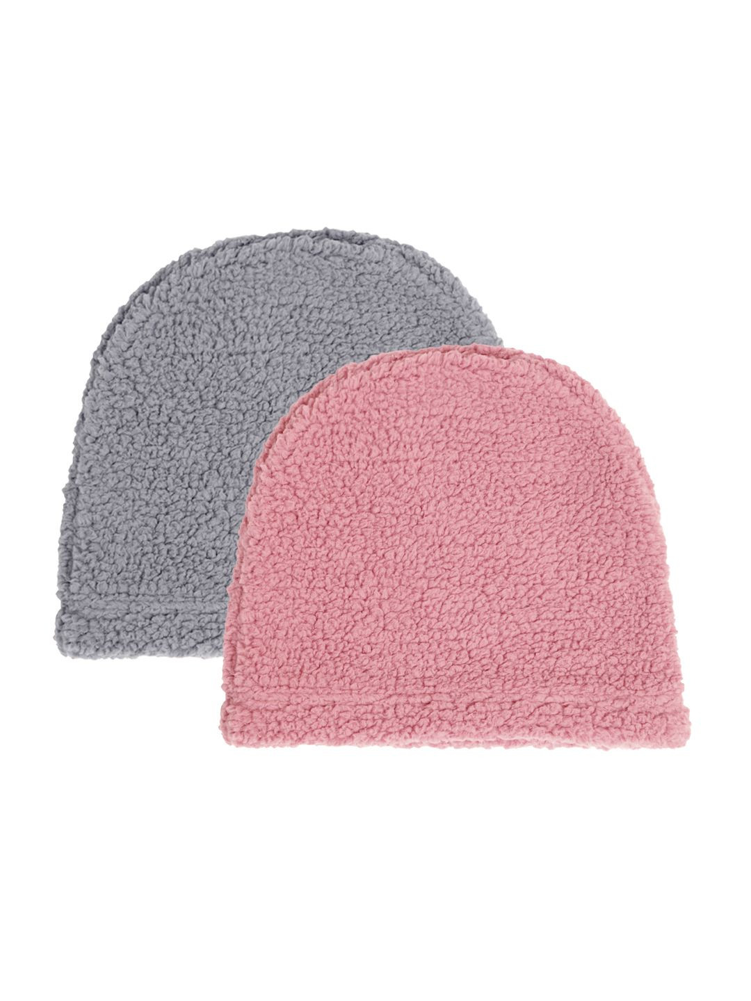 

KLOTTHE Pack Of 2 Men Woollen Beanie Caps, Pink