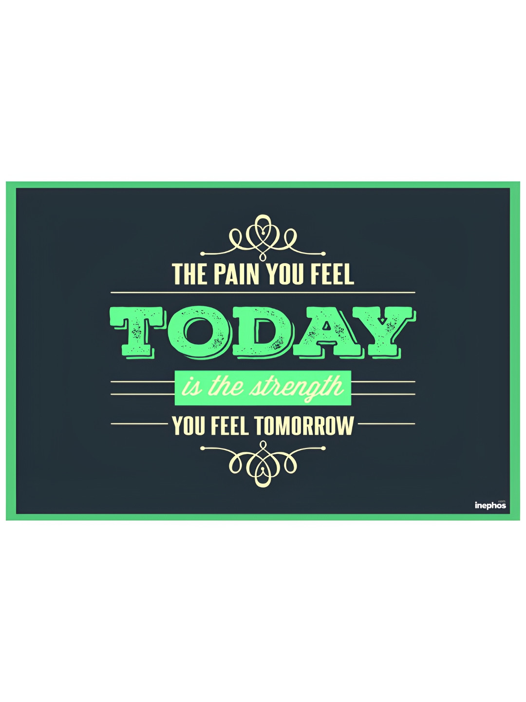 

Inephos Brown & Green Quote Printed Wall Poster