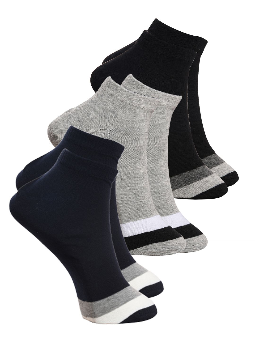 

BAESD Unisex Pack Of 3 Ankle Length Socks, Black