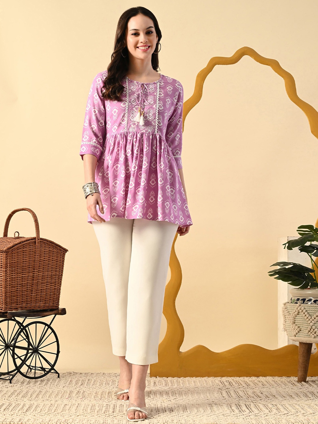 

METAFAB Print Top, Pink