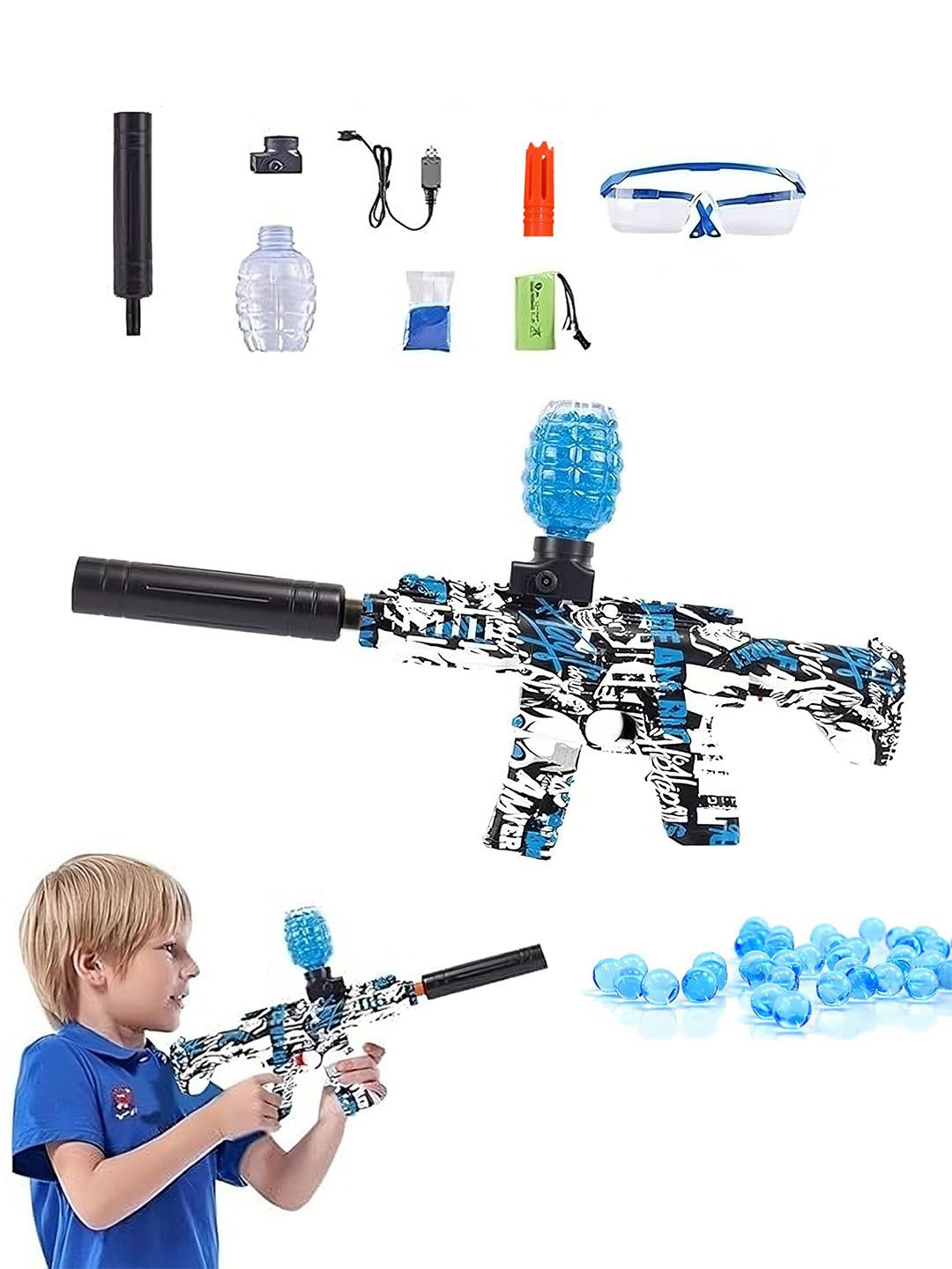 

Kidology Gun Activity Toys and Games, Blue