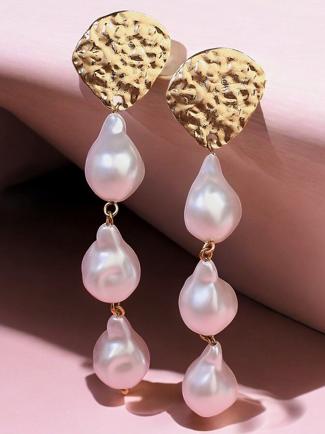 

OOMPH Floral Drop Earrings, Gold