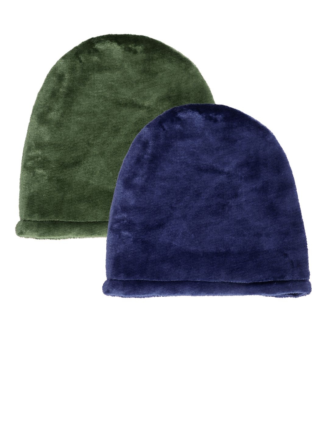 

KLOTTHE Pack Of 2 Men Woollen Beanie Caps, Blue