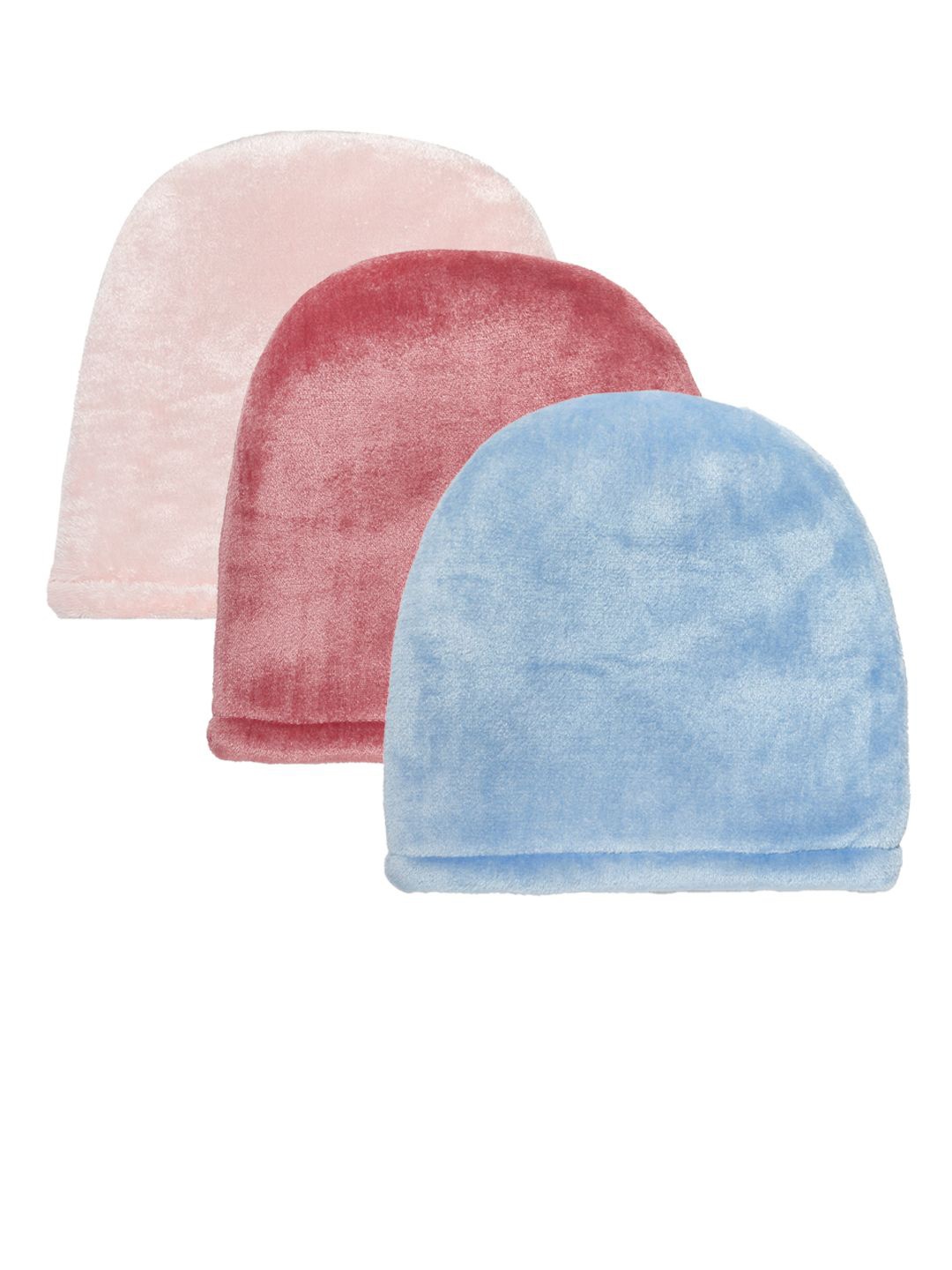 

KLOTTHE Men Set Of 3 Woollen Beanie Caps, Blue