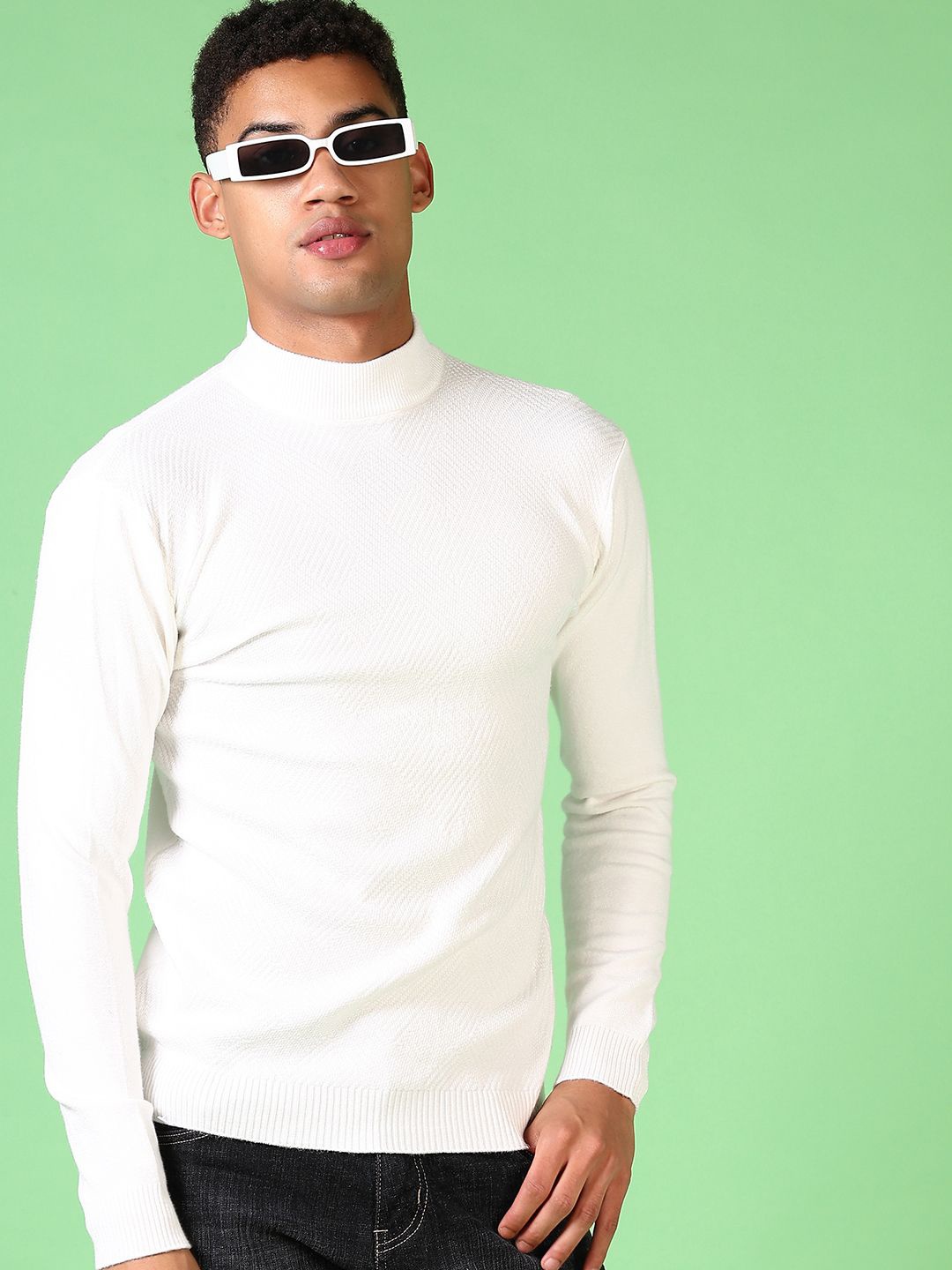 

V-Mart Men Cable Knit Pullover, Off white