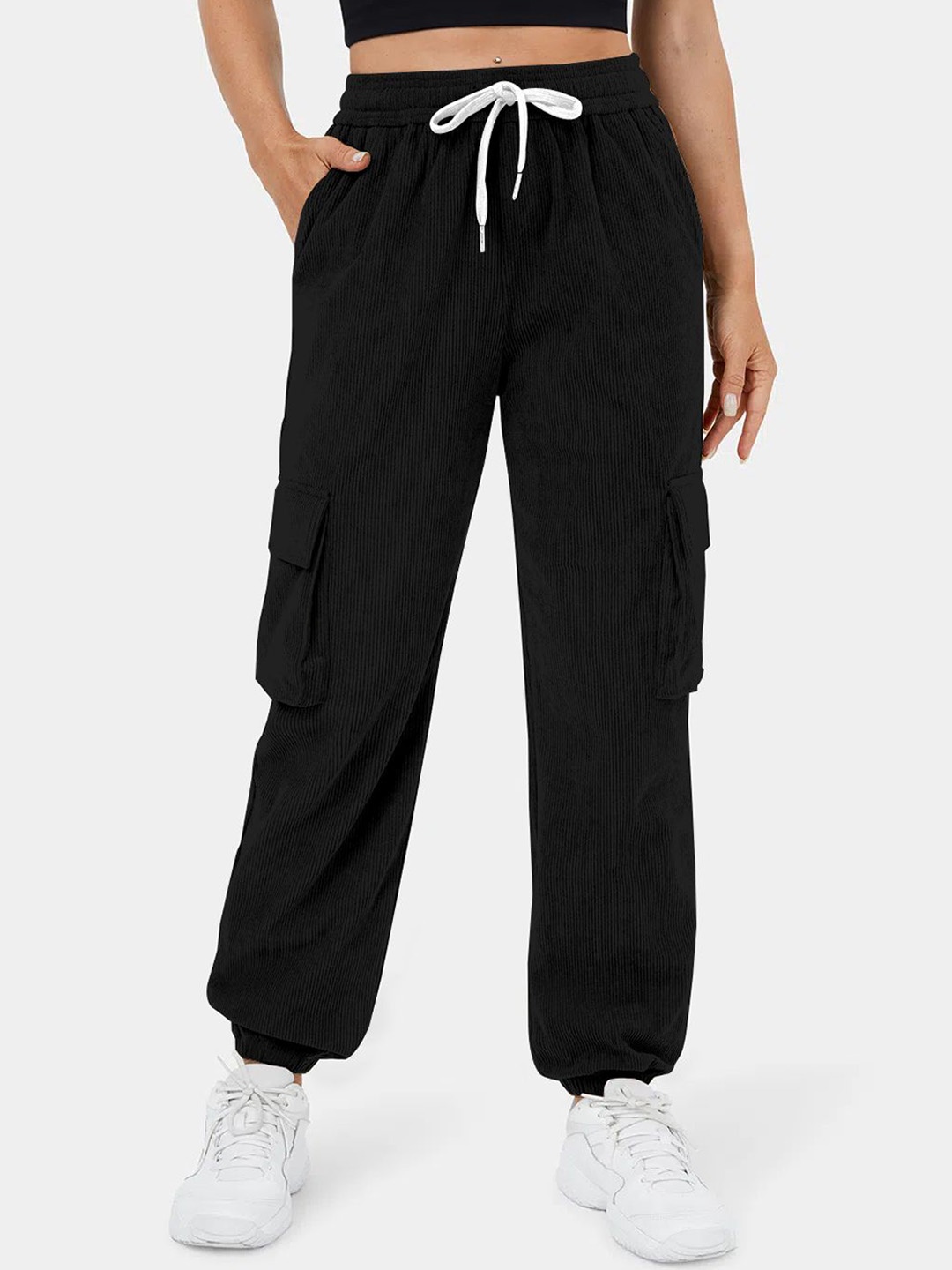

Kalika Women Loose Fit Trousers, Black