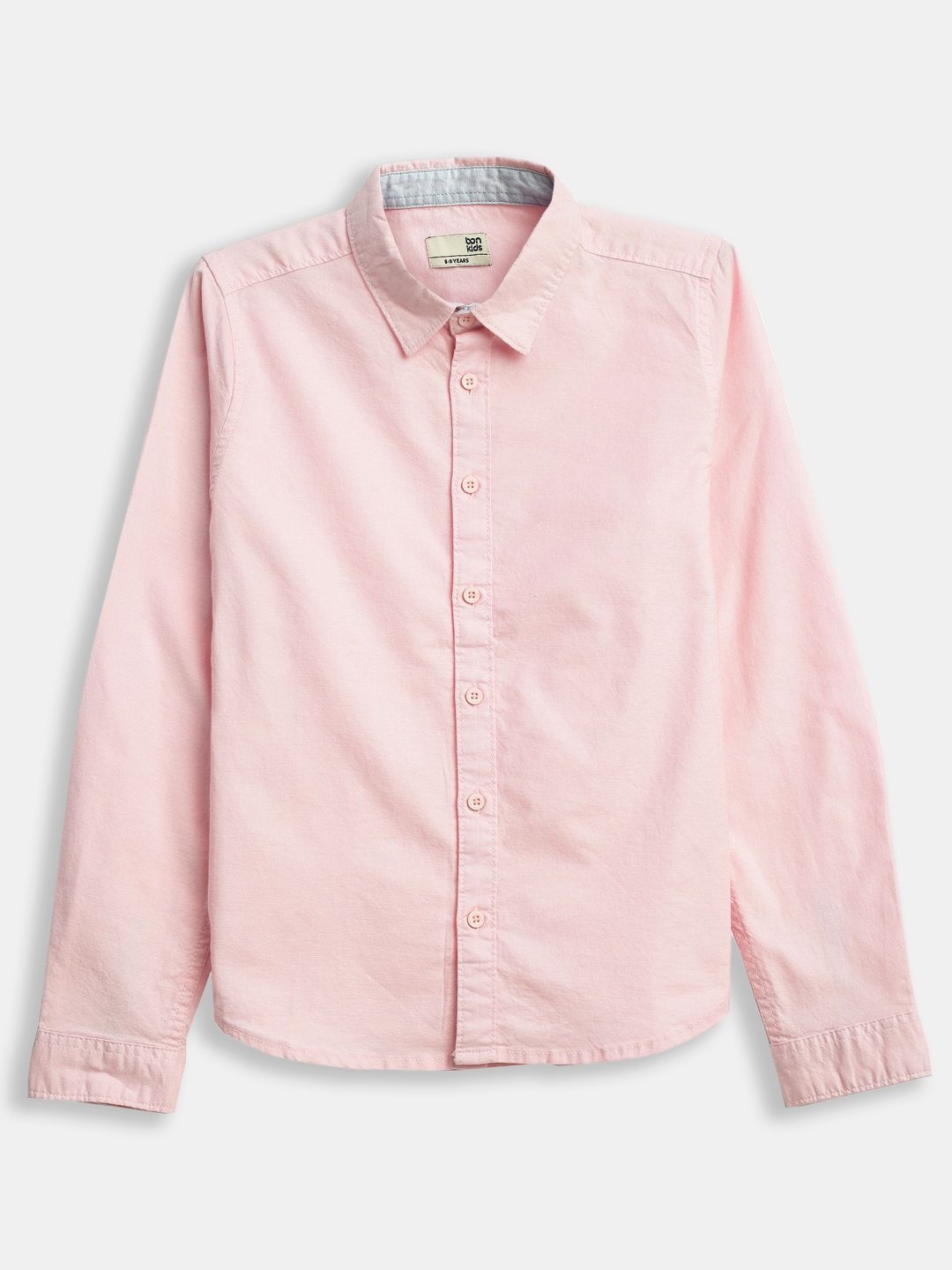 

BONKIDS Boys Opaque Casual Shirt, Pink