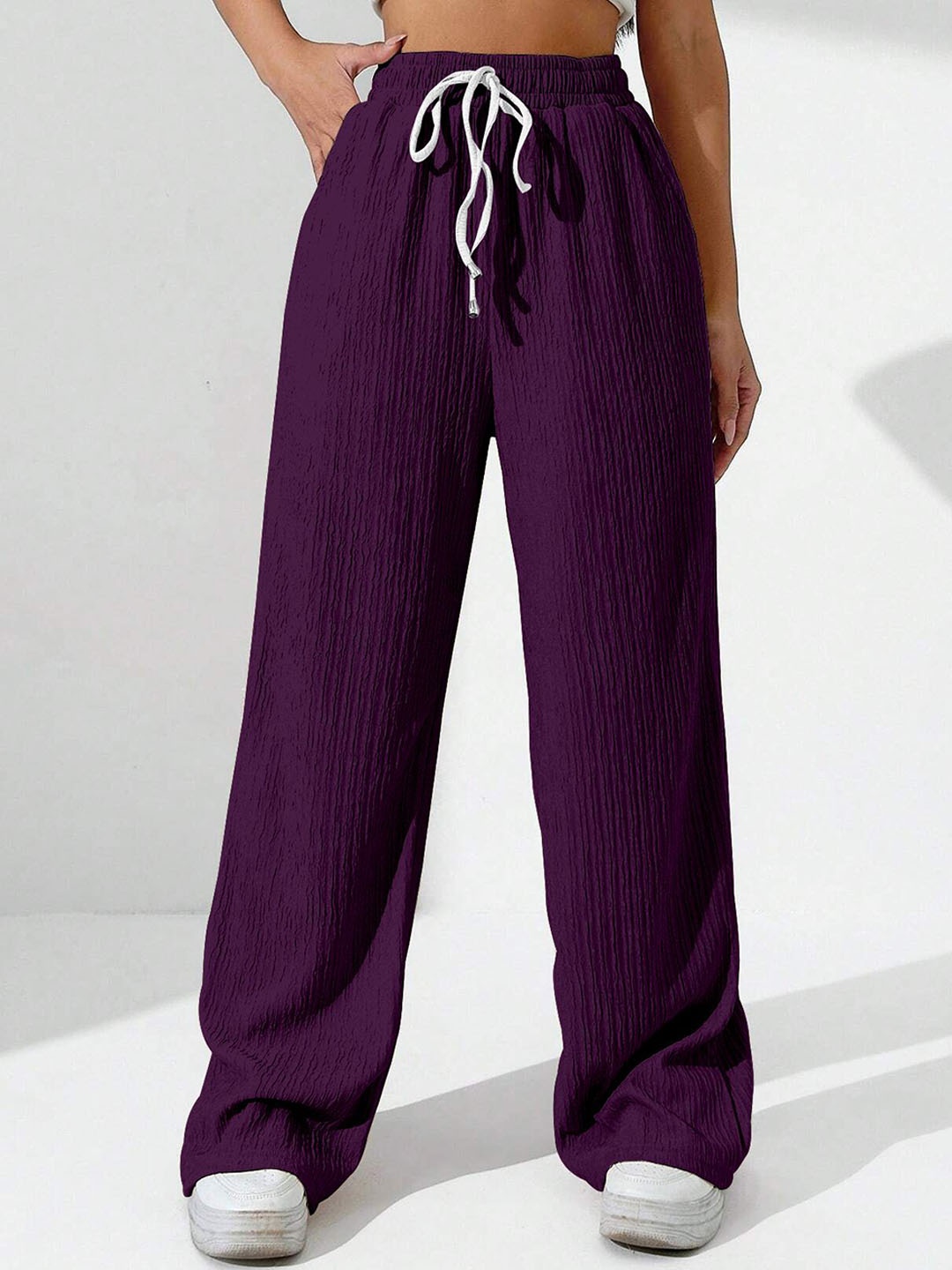 

Kalika Women Loose Fit Trousers, Purple