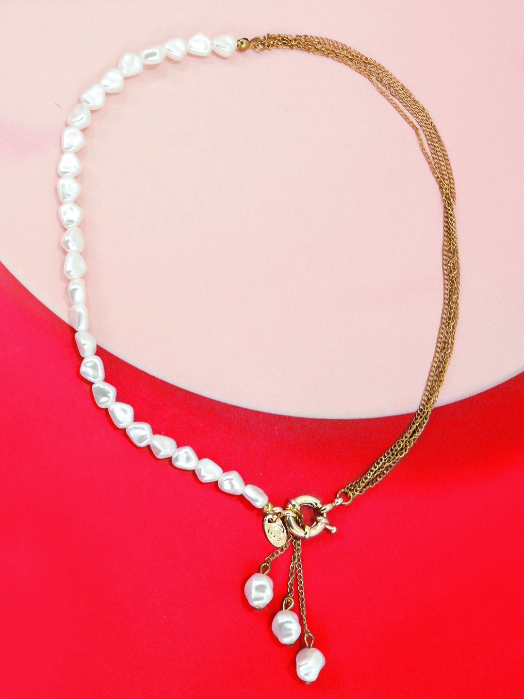 

Krelin Gold Plated Pearl Beaded Necklace