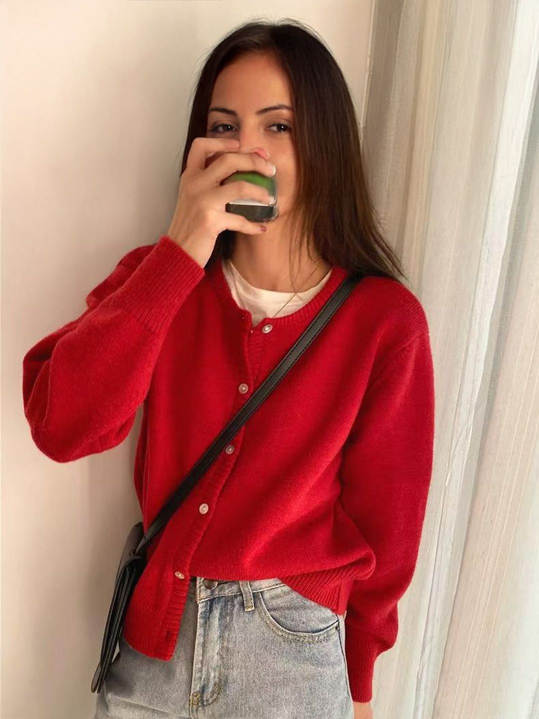 

StyleCast Women Woollen Cardigan, Red