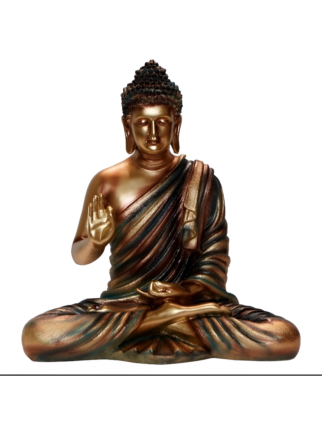 

Vrinban International Copper-Toned Buddha Idol Showpiece