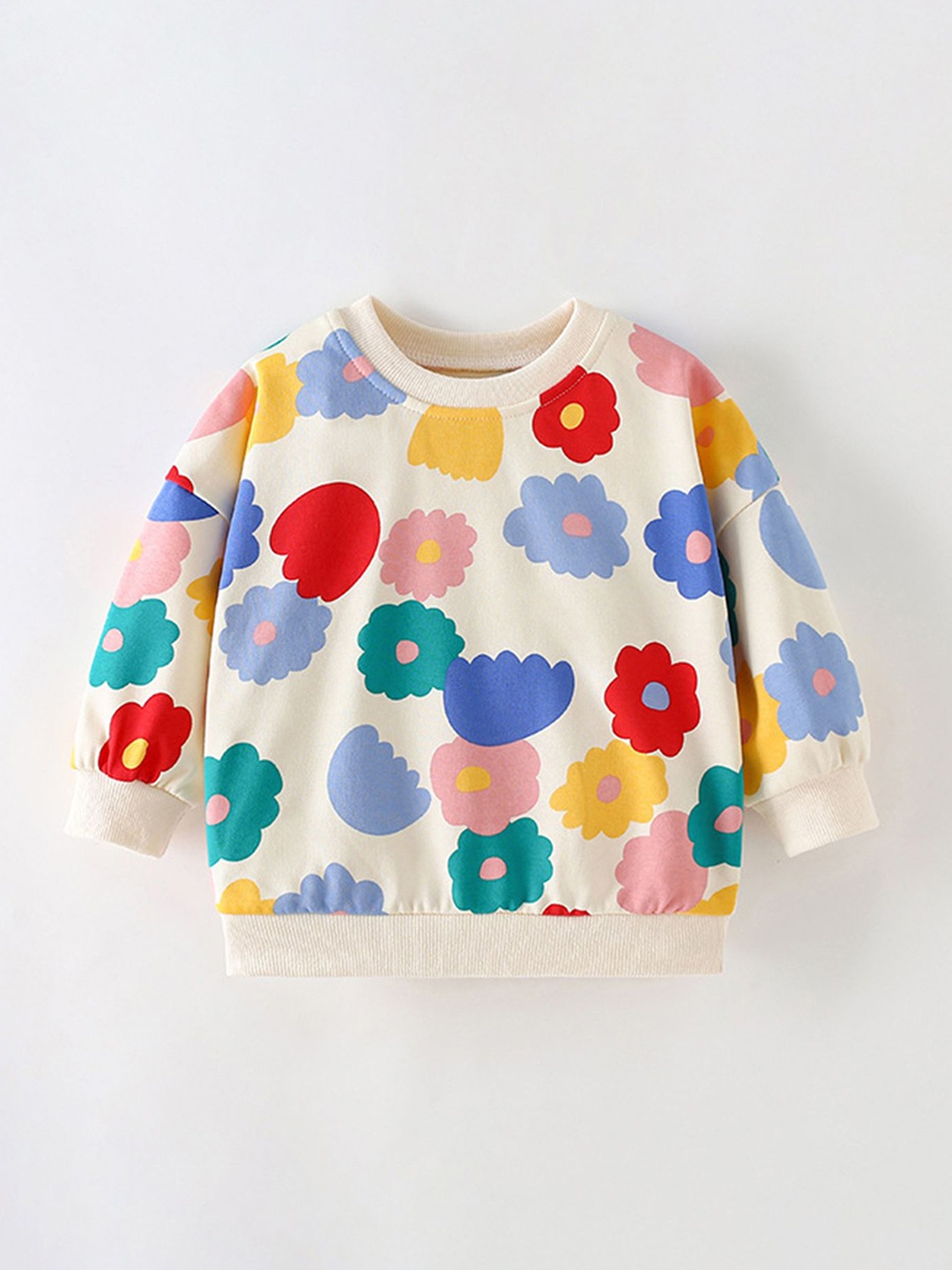 

LULU & SKY Girls Printed Sweatshirt, Beige