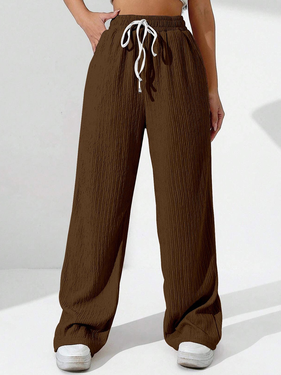 

Kalika Women Loose Fit Trousers, Brown