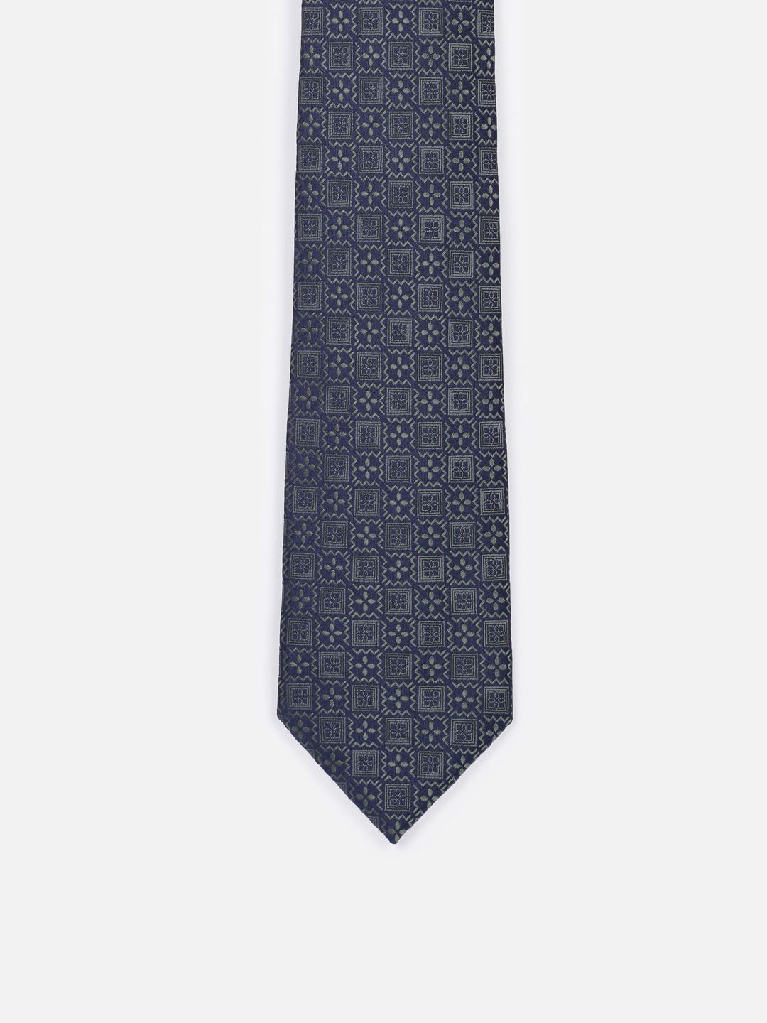 

Van Heusen Men Woven Design Ascot Tie, Navy blue