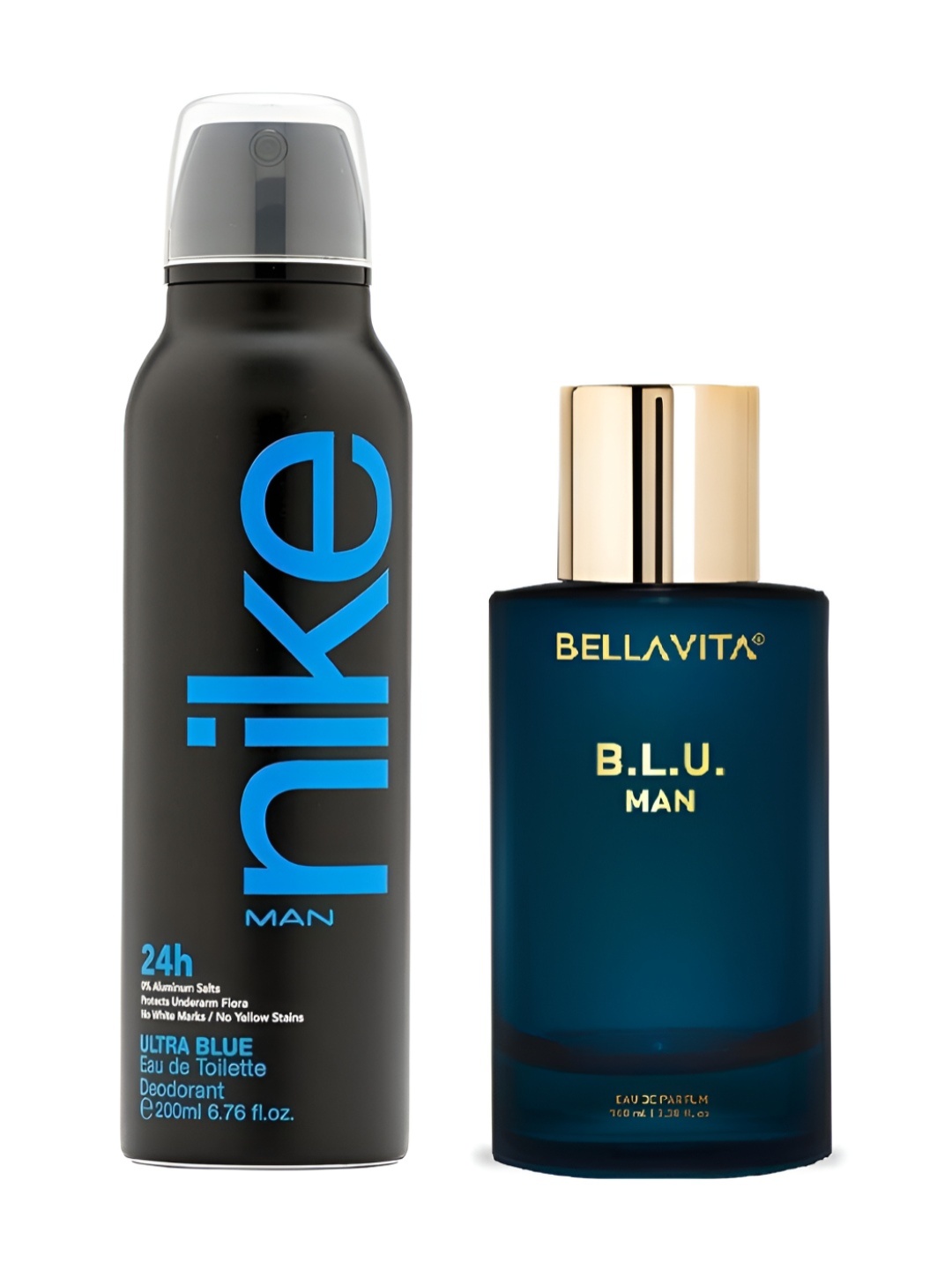 

Nike Set Of 2 Dark Blue - 200 ml & B.L.U - 100 ml Eau De Parfum, Transparent