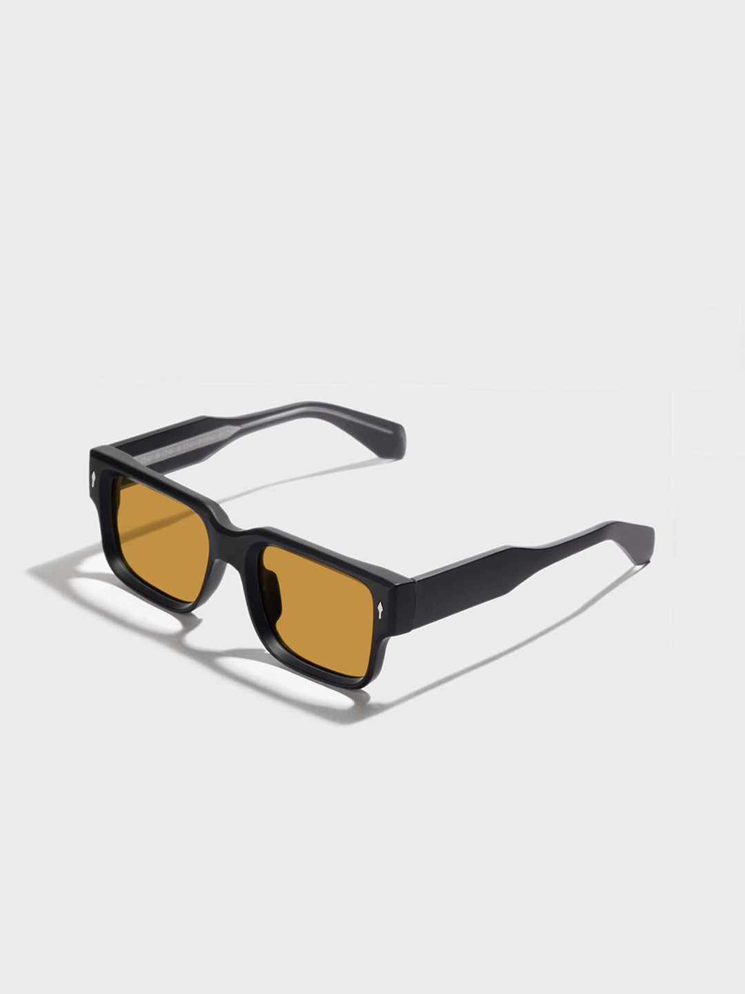 

SAM & MARSHALL Unisex Square Sunglasses with Polarised and UV Protected Lens, Yellow