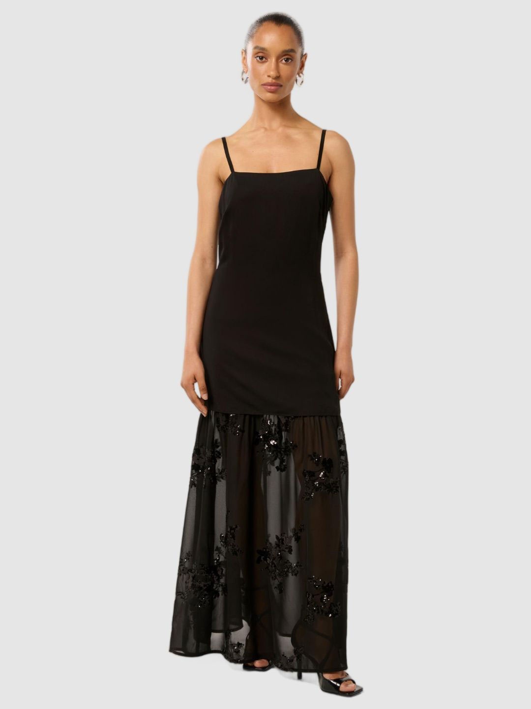

Forever New Embellished A-Line Maxi Dress, Black