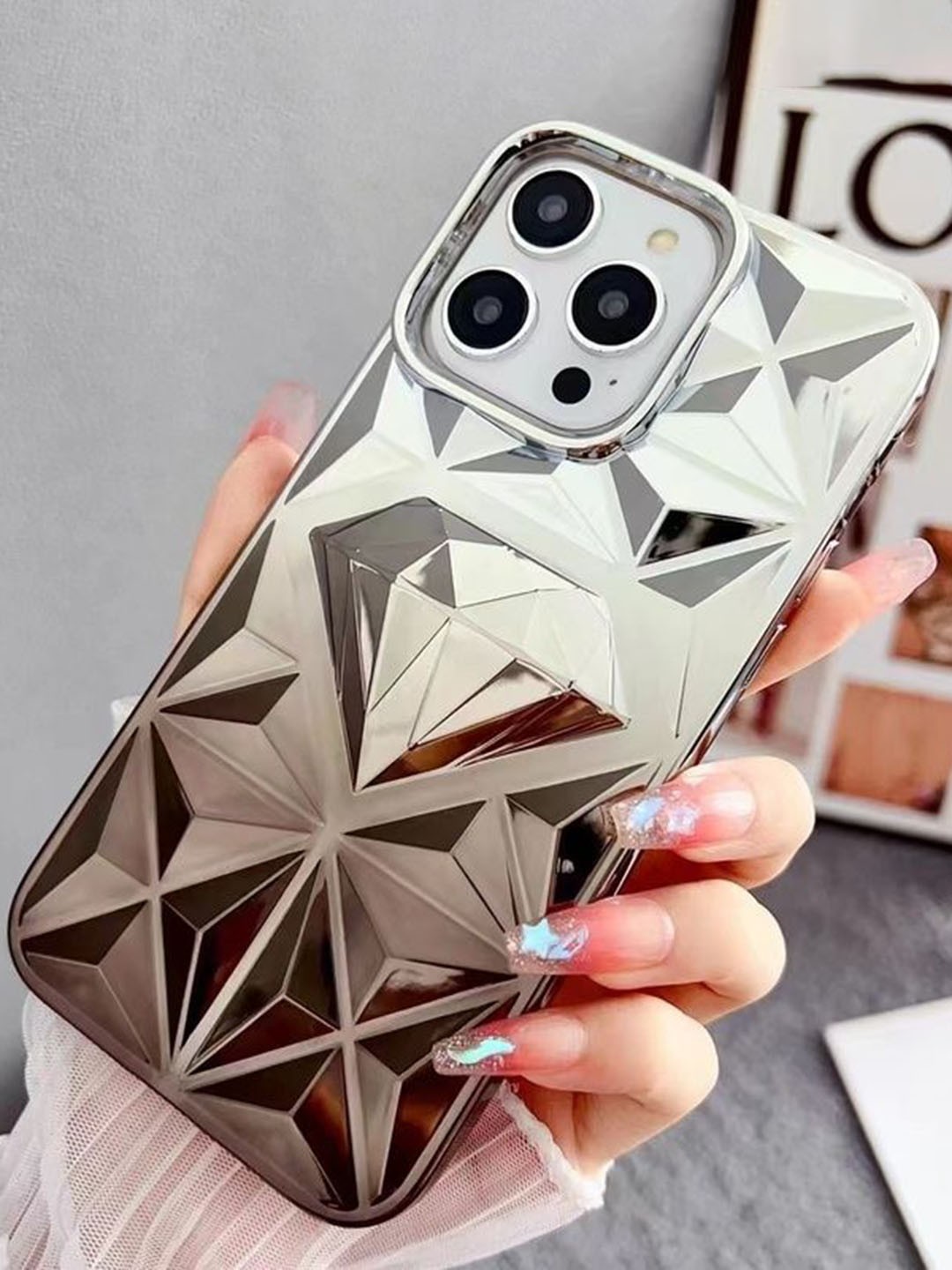 

Luxury Kase Conversational Printed iPhone 13 Pro Max Back Case Mobile Accessories, Brown