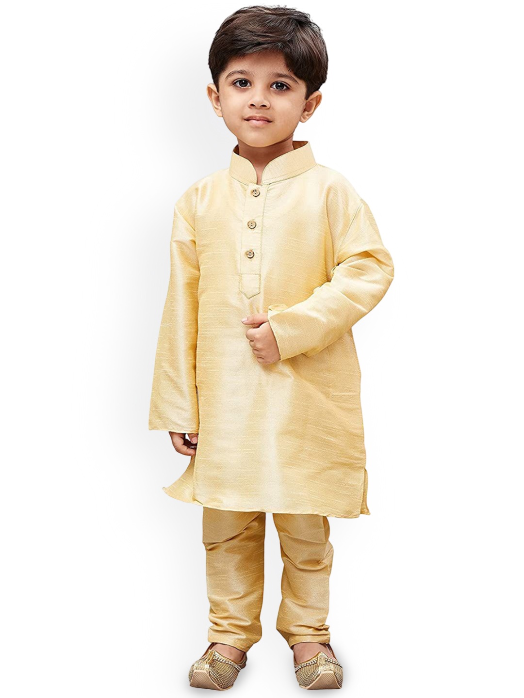 

BAESD Boys Regular Kurta with Pyjamas, Gold