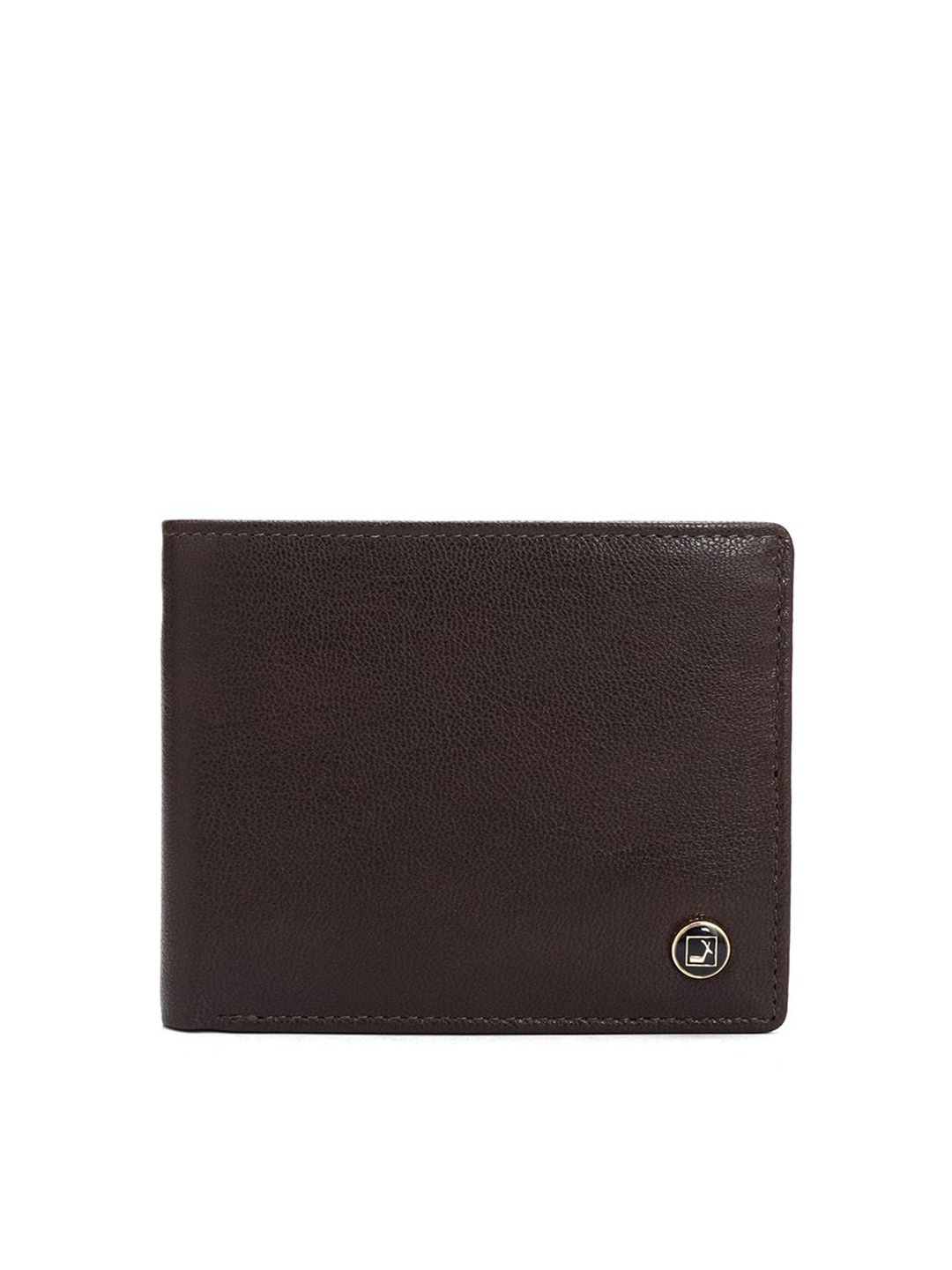 

Da Milano Men Textured Leather Two Fold Wallet, Brown