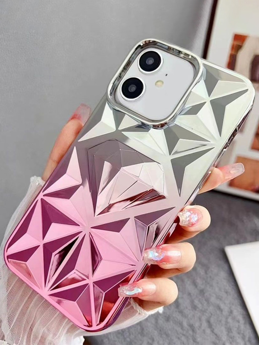 

Luxury Kase Conversational Printed iPhone 12 Back Case Mobile Accessories, Rose gold