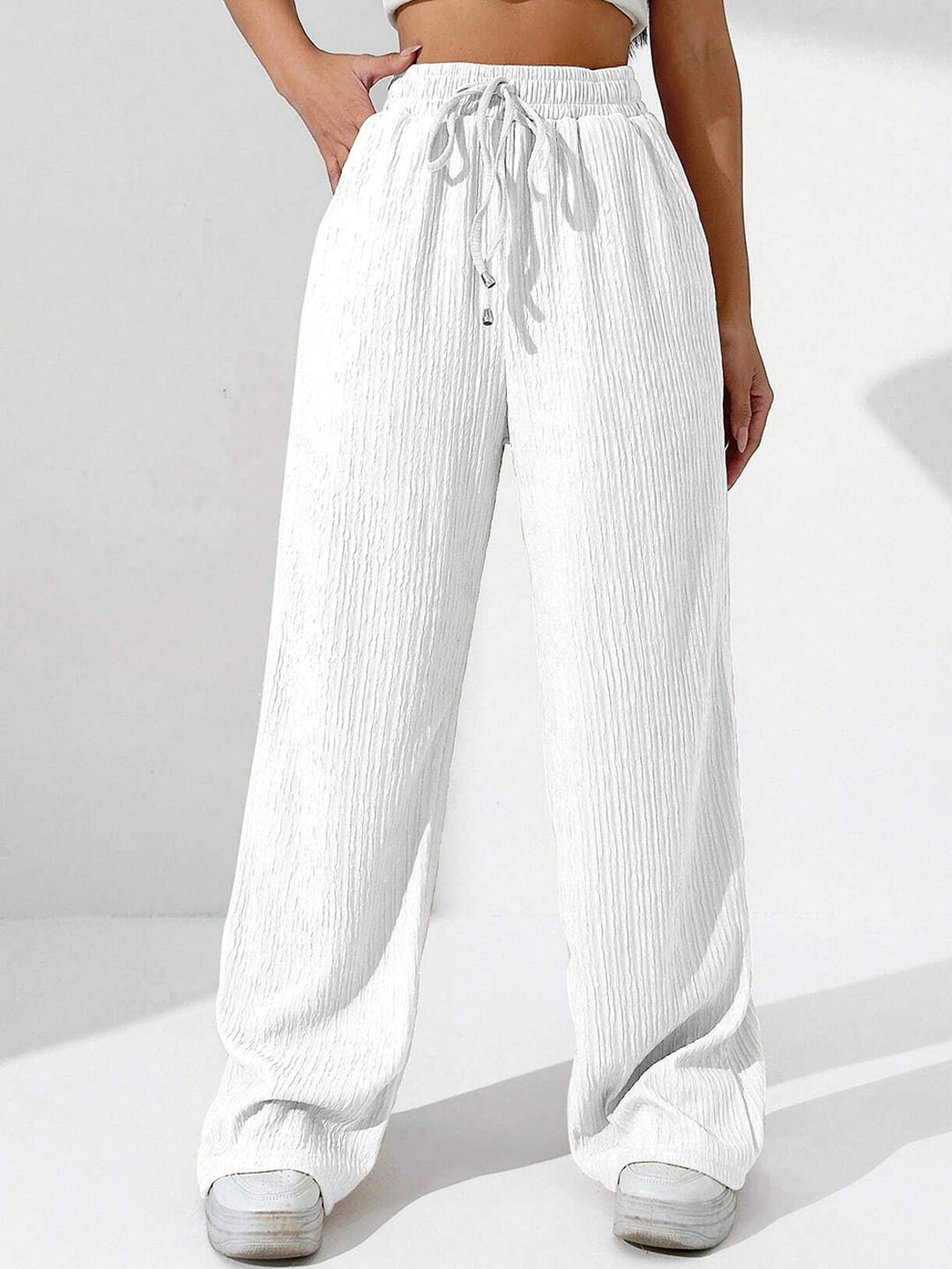 

Kalika Women Loose Fit Trousers, White