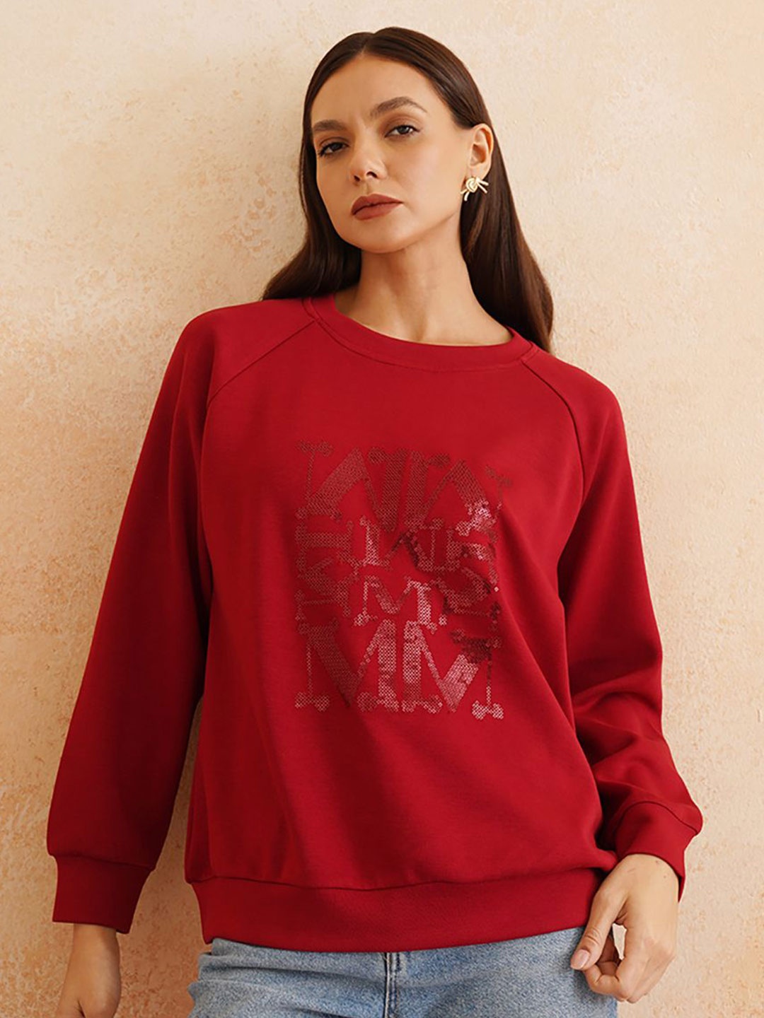 

Beatnik Women Sweatshirt, Rust