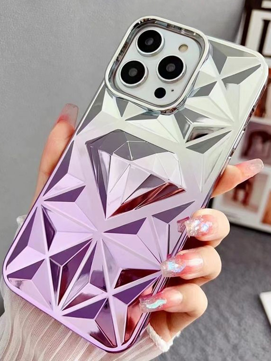 

Luxury Kase Conversational Printed iPhone 12 Pro Max Back Case Mobile Accessories, Purple